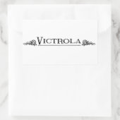 Victrola-rechteckige Aufkleber (Tasche)