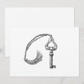 Victrola-Schlüssel Einladung (Vorne/Hinten)