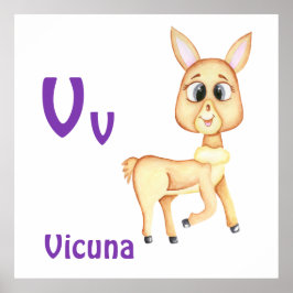 Vicuna personalize ABC: Letter V - Add Your Name Poster