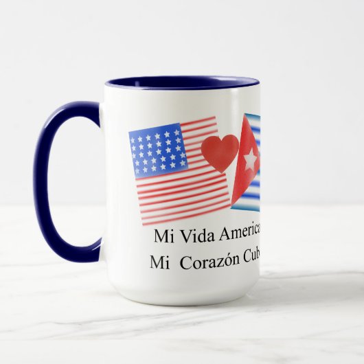 Vida americano, Corazón cubano Tasse (Links)