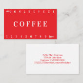 Vida Double Number Loyalty Coffee Punch-Card Treuekarte (Vorne/Hinten)