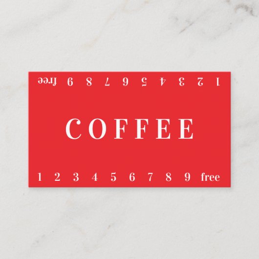 Vida Double Number Loyalty Coffee Punch-Card Treuekarte (Vorderseite)