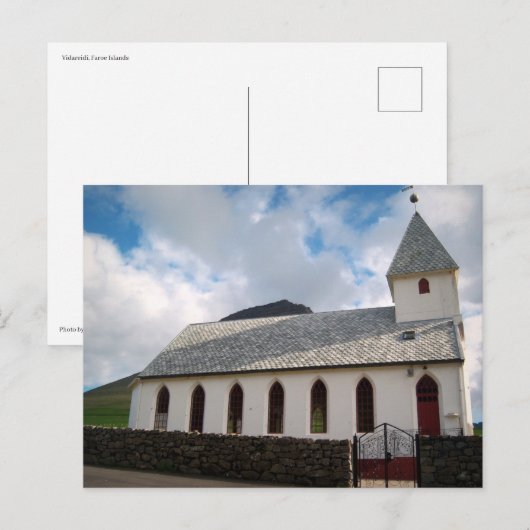Vidareidi, Färöer Postkarte (Vorne/Hinten)