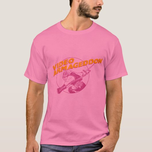 Video Armageddon - 80er Pink Mens T-Shirt (Vorderseite)