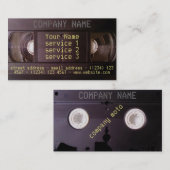 Video-Audiogeschäft Retro Technologie Visitenkarte (Vorne/Hinten)