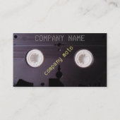 Video-Audiogeschäft Retro Technologie Visitenkarte (Rückseite)