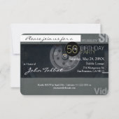 Video-Band VHS 50. Geburtstagsparty Einladung (Rückseite)