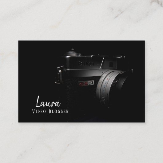 Video Blogger Business Card Visitenkarte (Vorderseite)