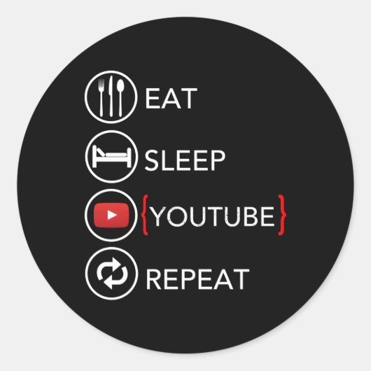 Video Blogger Vlogger wie abonnieren Podcaster Runder Aufkleber (Vorderseite)