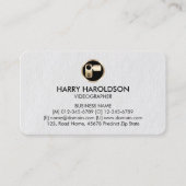 Video Camera Icon Videographer Visitenkarte (Vorderseite)