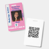 VIdeo-Crew-Abzeichen Ausweis (Vorder- & Rückseite)