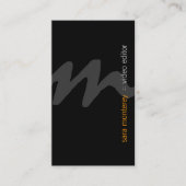 Video Editor Bold Script Monogram Business Card Visitenkarte (Vorderseite)