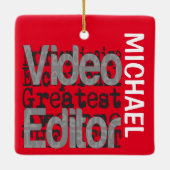 Video Editor Extraordinaire CUSTOM Keramikornament (Rückseite)