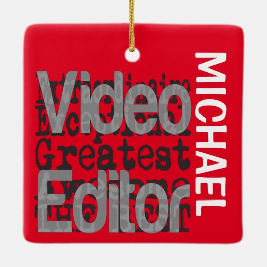 Video Editor Extraordinaire CUSTOM Keramikornament (Rückseite)