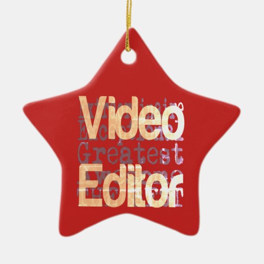 Video Editor Extraordinator Keramik Ornament (Vorne)