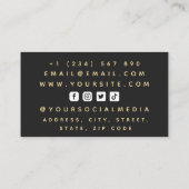 Video Editor Filmmaker Play Button Social Media Visitenkarte (Rückseite)