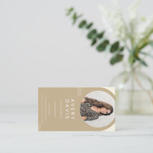 Video-Editor für Visitenkarten Telefonnummerkarte (Stehend Vorderseite)