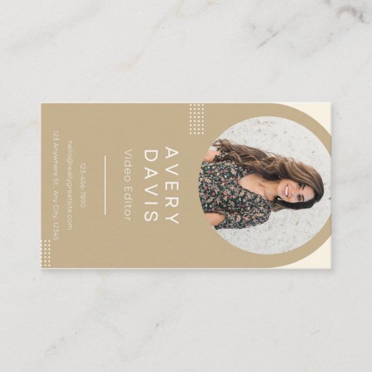 Video-Editor für Visitenkarten Telefonnummerkarte (Vorderseite)