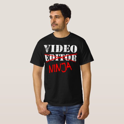 Video Editor Ninja - Videographen und Post Editor T-Shirt (Vorne ganz)