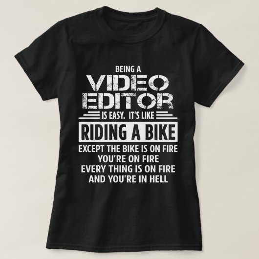 Video Editor T-Shirt (Design vorne)