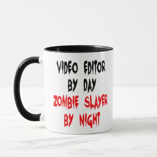 Video Editor Zombie Joke Tasse (Links)