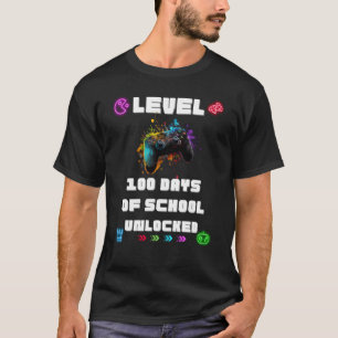 Video für Level 100 Days of School Unlock Gamer T-Shirt