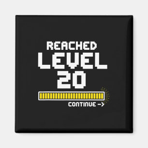 Video Game 20. Geburtstag Geschenk Shirt für 20 Ja Magnet