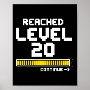 Video Game 20. Geburtstag Geschenk Shirt für 20 Ja Poster