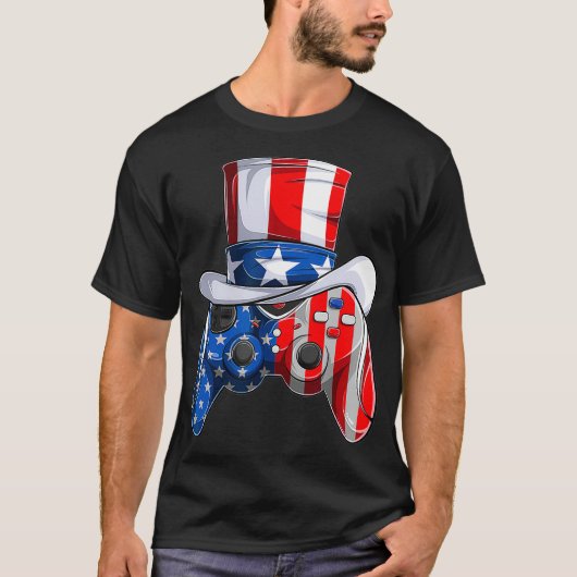 Video Game 4. Juli Controller American Children B T-Shirt (Vorderseite)