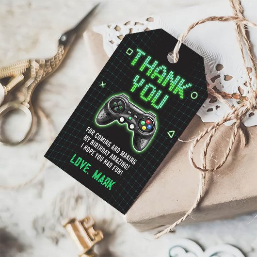 Video Game Arcade Party Vielen Dank für Ihr Intere Geschenkanhänger