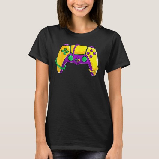 Video Game Beads Kids Mardi Gras Shirts, Gamer Boy T-Shirt (Vorderseite)