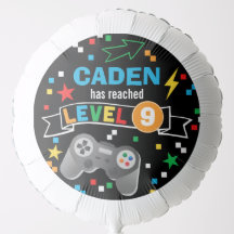 Video Game Birthday Ballon angepasst mit Name