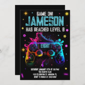 Video Game Birthday Boy Gamer Party Einladung (Vorne/Hinten)