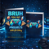 video game birthday party invitation einladung