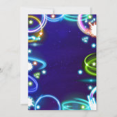 Video Game Birthday Party Neongame auf Level Up in Einladung (Rückseite)