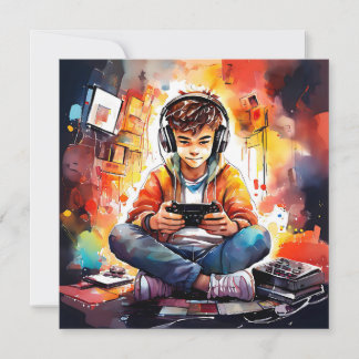 Video Game Boys Geburtstagsparty Einladung