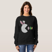 Video Game Bunny Eggs Funny Easter Gamer Kinderjun Sweatshirt (Vorne ganz)