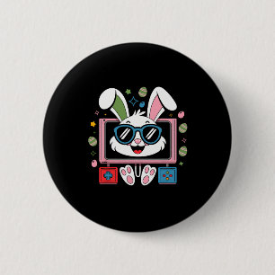 Video Game Bunny Eggs Kostüm Ostertag Junge Kinder Button
