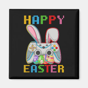 Video Game Bunny Rabbit Happy Ostertag Gamer Boy Magnet