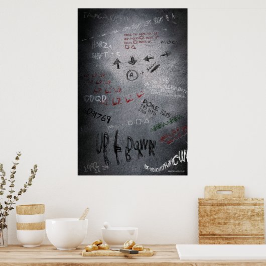 Video Game Chef Poster - Gamer Gaming Cheat Code (Küche)