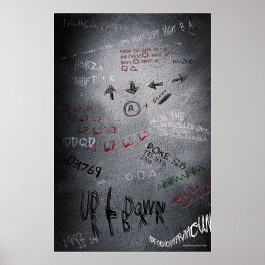 Video Game Chef Poster - Gamer Gaming Cheat Code (Vorne)