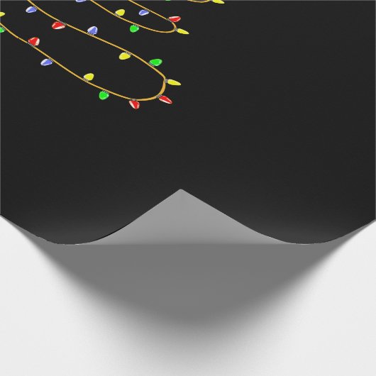 Video Game Christmas Tree Lights Gaming Pajama Geschenkpapier (Ecke)