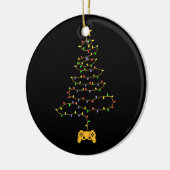 Video Game Christmas Tree Lights Gaming Pajama Keramik Ornament (Links)