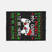 Video Game Christmas Ugly Sweater Funny Gamer Gami Fleecedecke (Vorderseite (Horizontal))