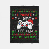 Video Game Christmas Ugly Sweater Funny Gamer Gami Fleecedecke (Vorderseite)