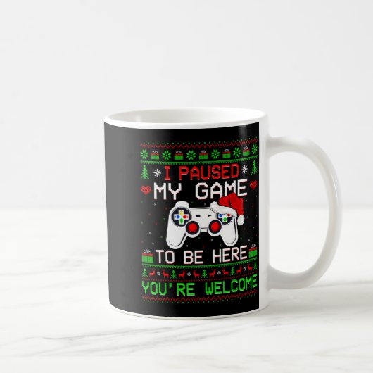 Video Game Christmas Ugly Sweater Funny Gamer Gami Kaffeetasse (Rechts)