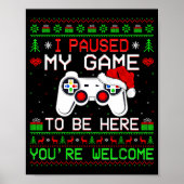 Video Game Christmas Ugly Sweater Funny Gamer Gami Poster (Vorne)