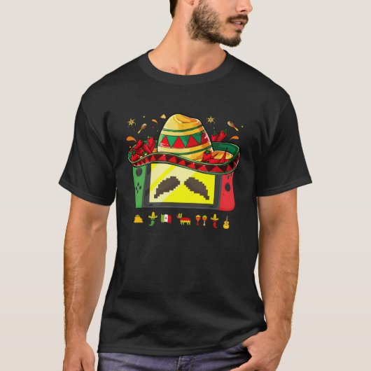 Video Game Cinco De Mayo Gamer Let s Fiesta Mexica T-Shirt (Vorderseite)