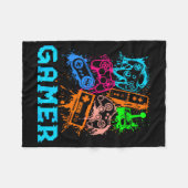 Video Game Console Controllers Clic Gamer Lover Co Fleecedecke (Vorderseite (Horizontal))