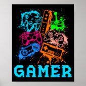 Video Game Console Controllers Clic Gamer Lover Co Poster (Vorne)